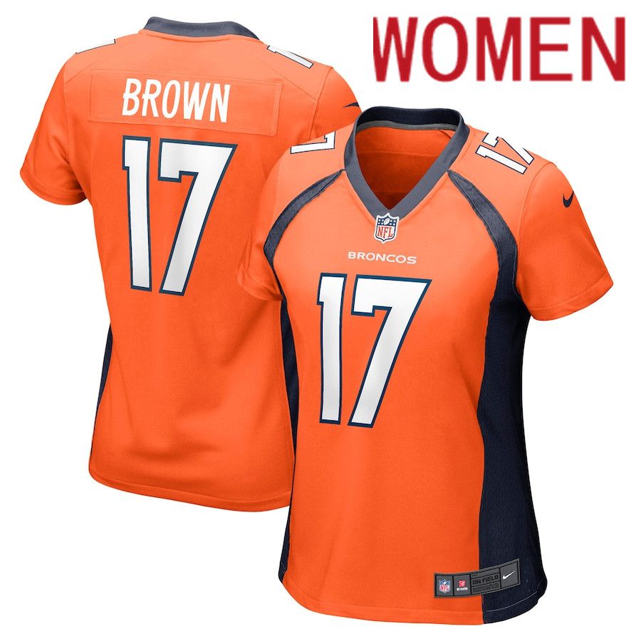 Women Denver Broncos #17 John Brown Nike Orange Game NFL Jersey